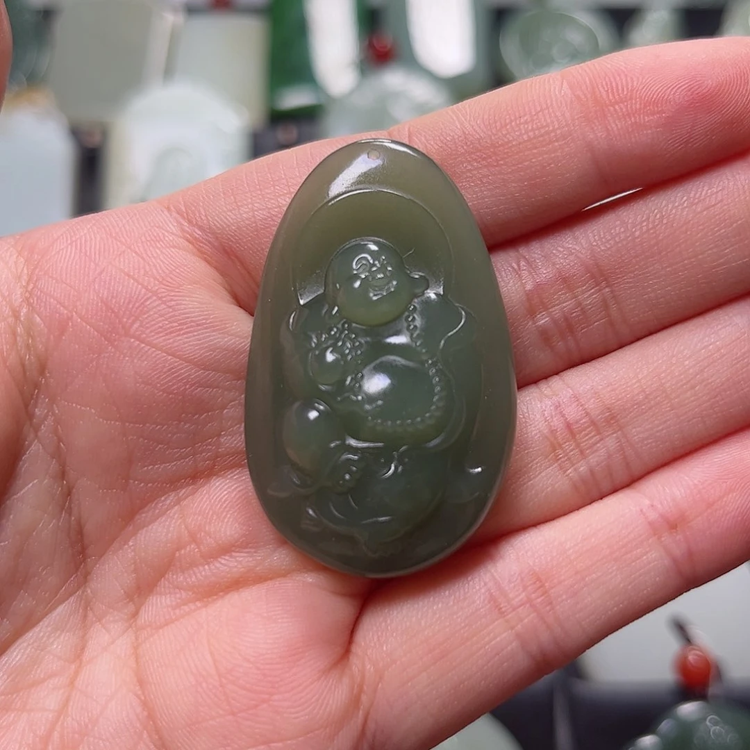 和田玉未镶嵌挂件