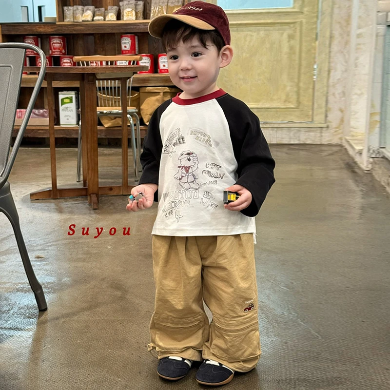 儿童春秋纯棉长袖T恤帅气秋装新款儿童t恤长袖男宝宝纯棉上衣百搭