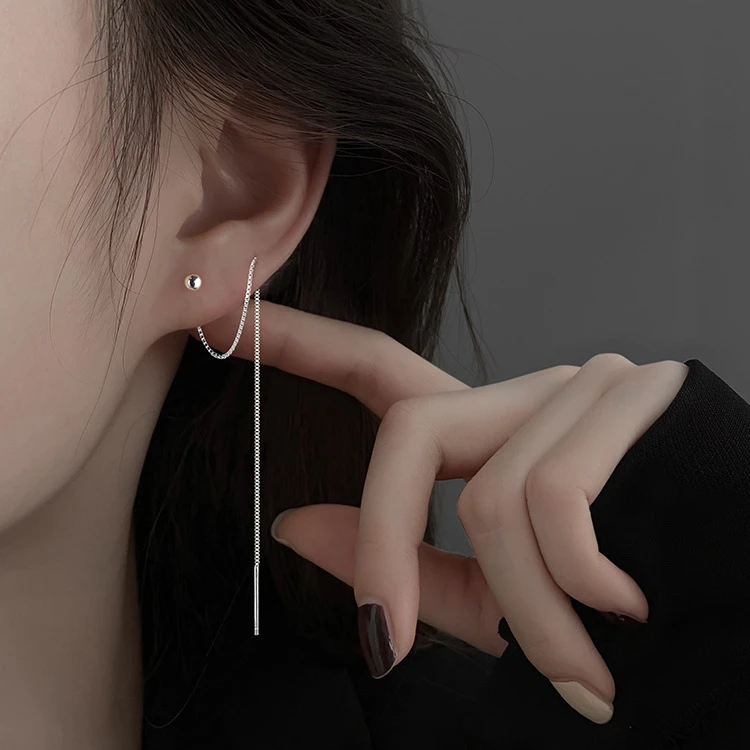 铜合金耳饰 925银针豆豆耳线显脸廋圆珠耳钉ins冷淡风简约气质