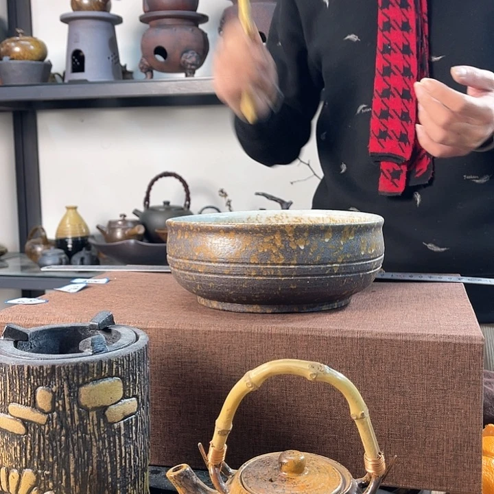紫泥茶壶紫砂粗陶茶器