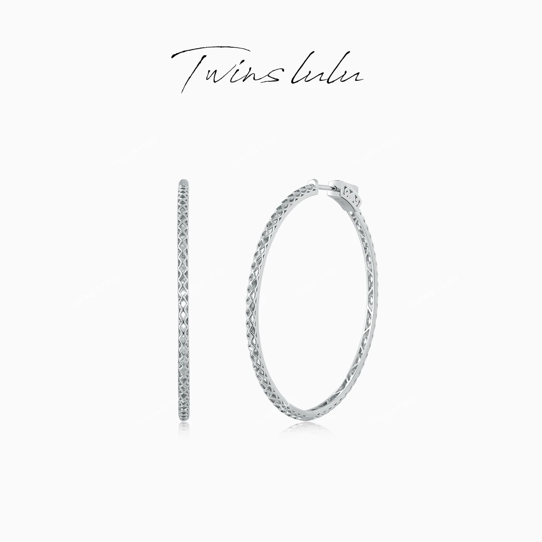 TWINS LULU 镀K金 新年款 高级感极简素圈耳环送女友TSL2599