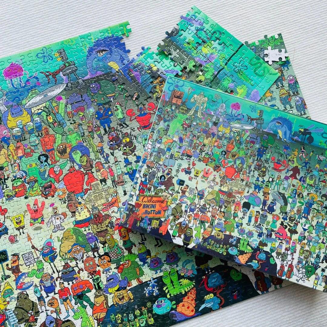 【咕噜】比奇堡海底大合集1000片拼图海绵宝宝派大星卡通益智送礼物