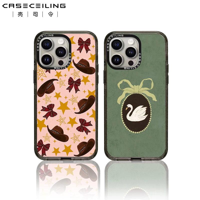 Caseceling【夏明达】高定帽子星适用苹果16promax手机壳15复古情侣
