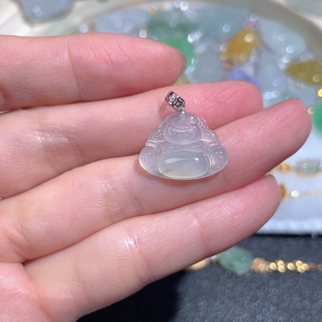 翡翠颈饰18K金镶嵌翡翠