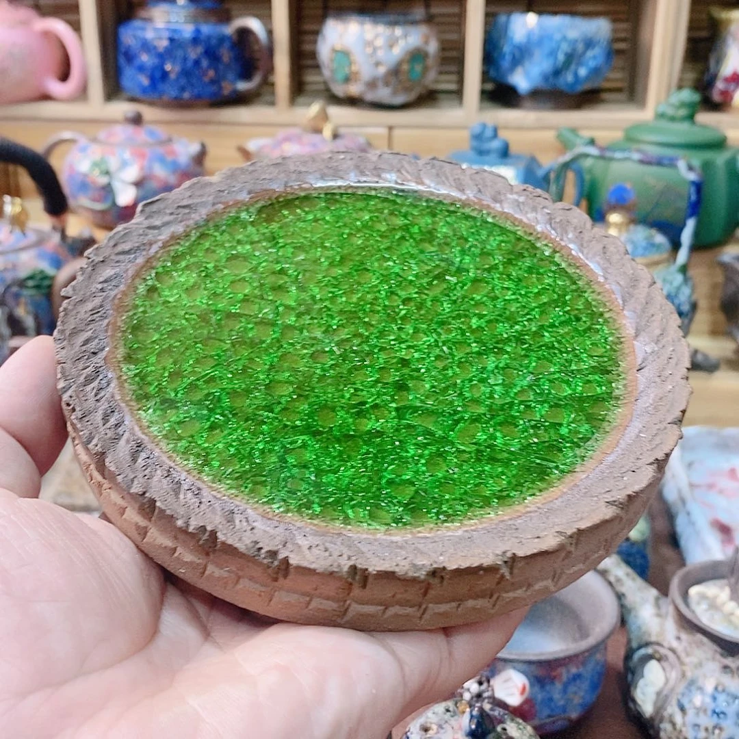 粗陶志野柴烧茶具