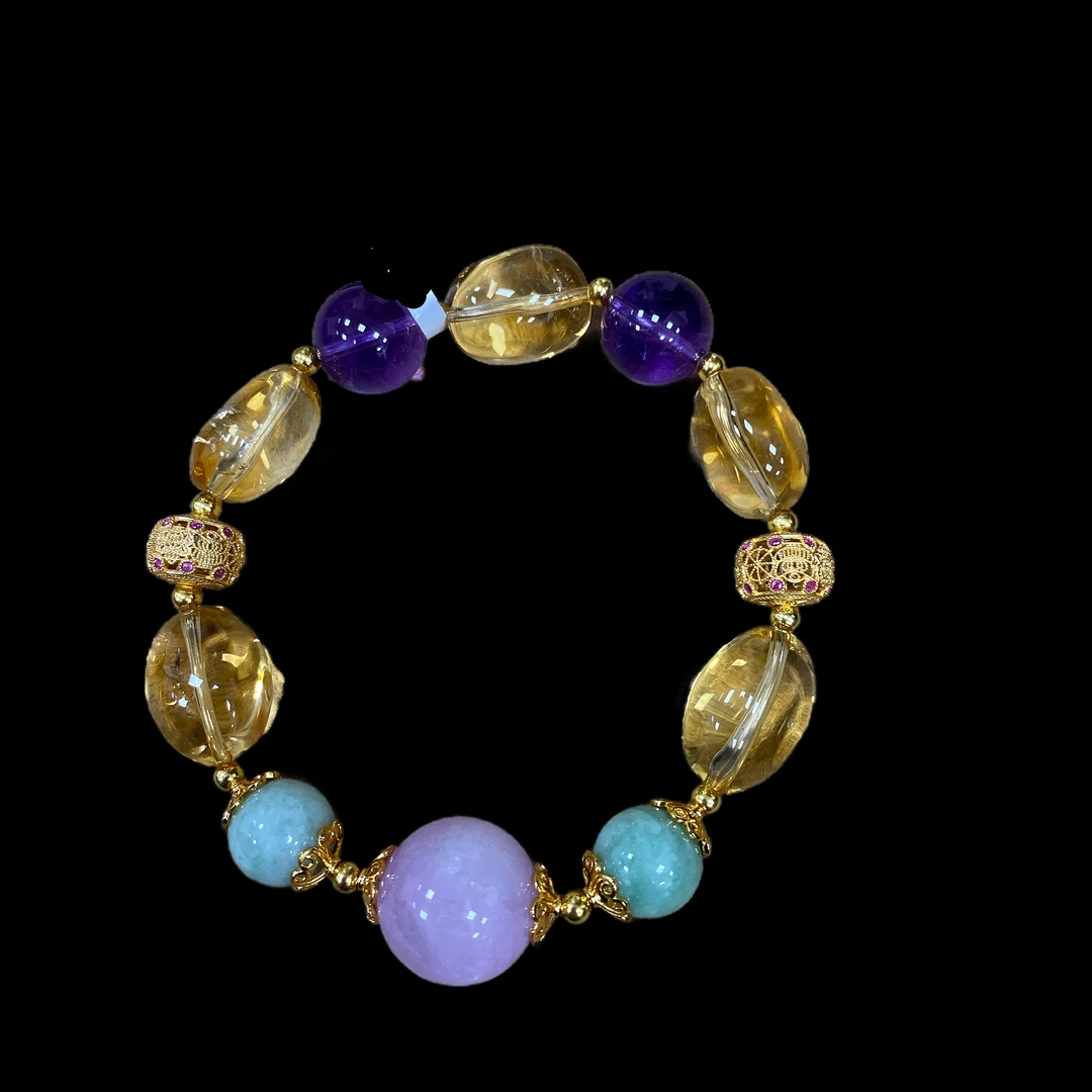 V7131黄水晶手串孤品