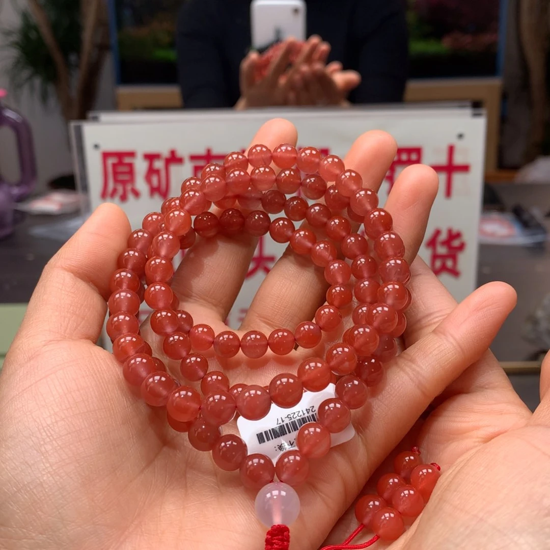 南红玛瑙7mm深水红多圈未镶嵌