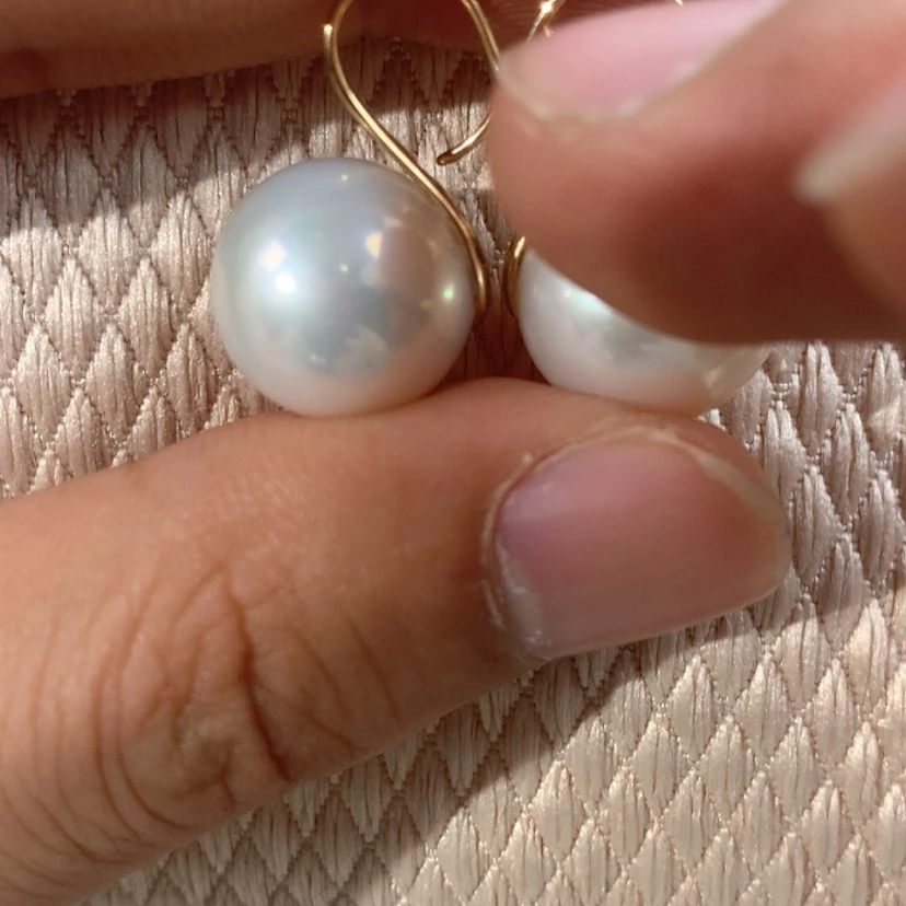 【闪购商品】淡水珍珠耳饰18K金镶嵌