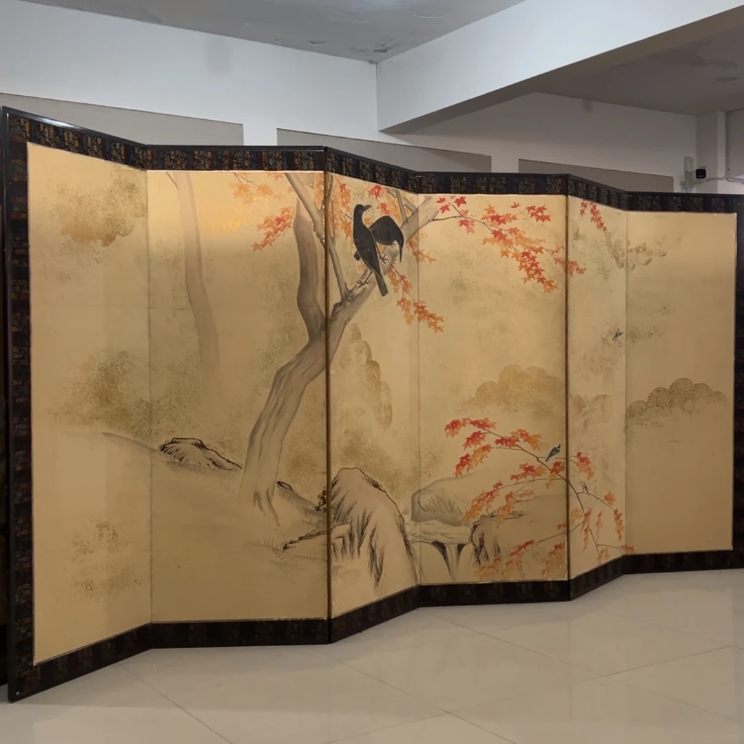 绘画屏风框画茶空间设计