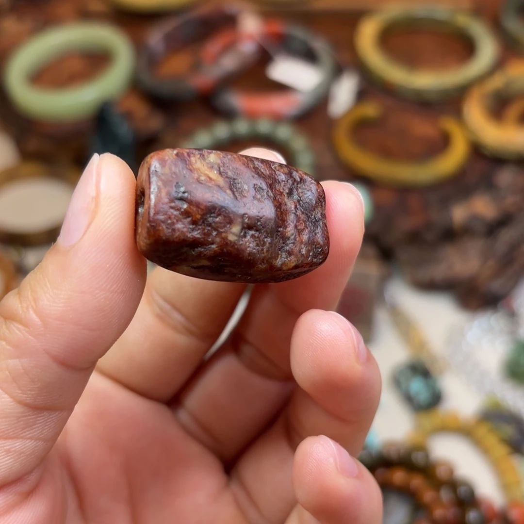 岫岩河磨玉（透闪石质玉）颈饰未镶嵌雪*