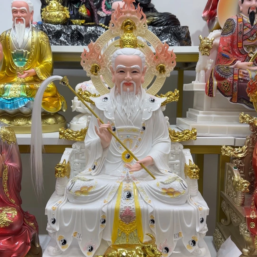 树脂制品16寸仿瓷材质老君