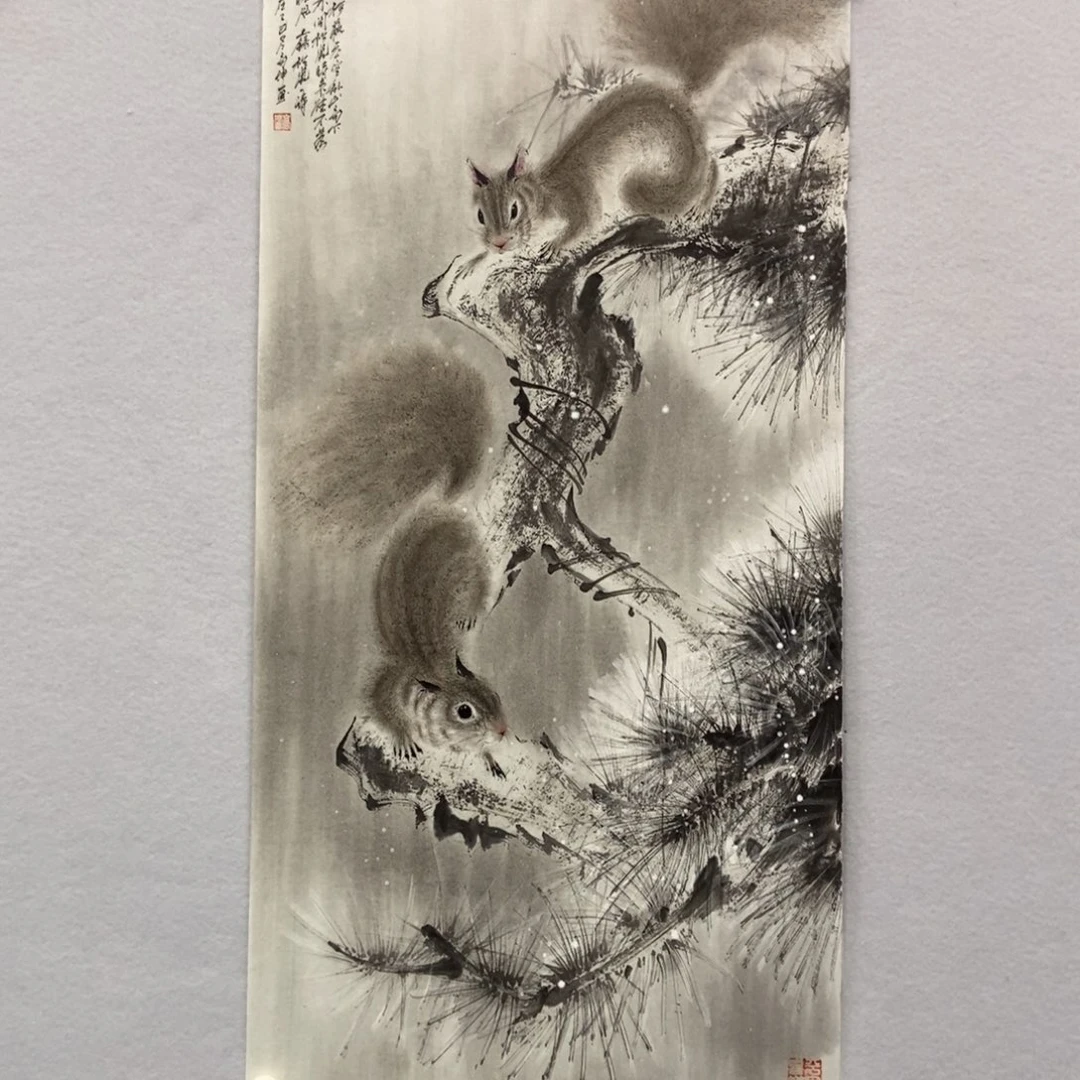 度***夏国画墨鱼精品墨鱼精品