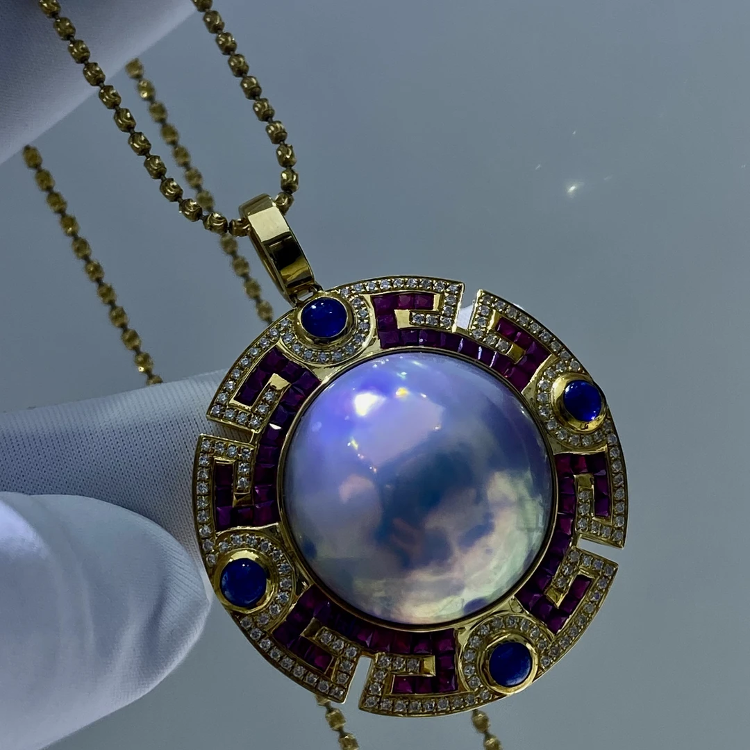 马贝珍珠20mm➕吊坠 高端大气复古豪华 特别推荐款 工艺精湛