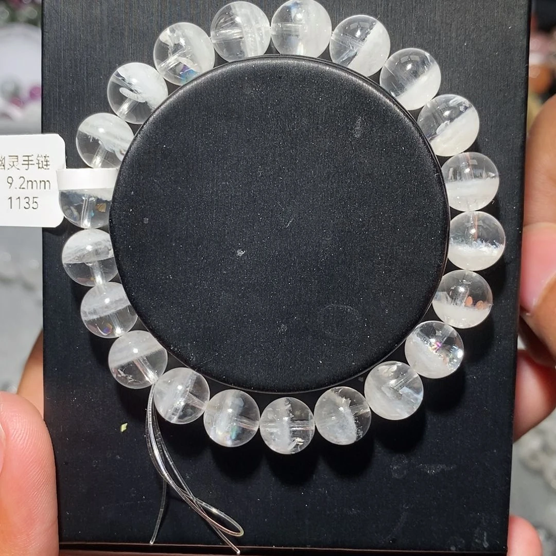 水晶手链未镶嵌白幽灵聚宝盆