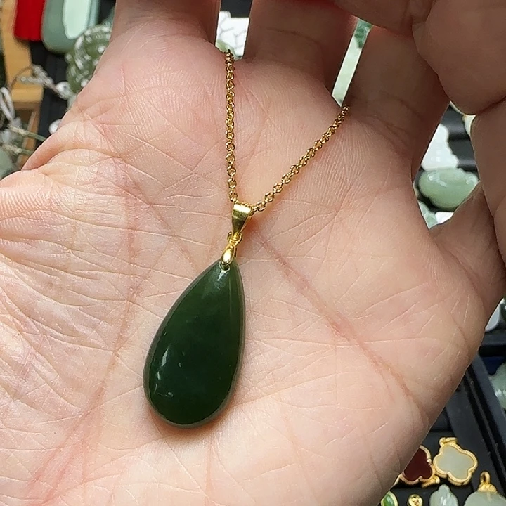 吊坠(赠链)银S925镶嵌和田玉