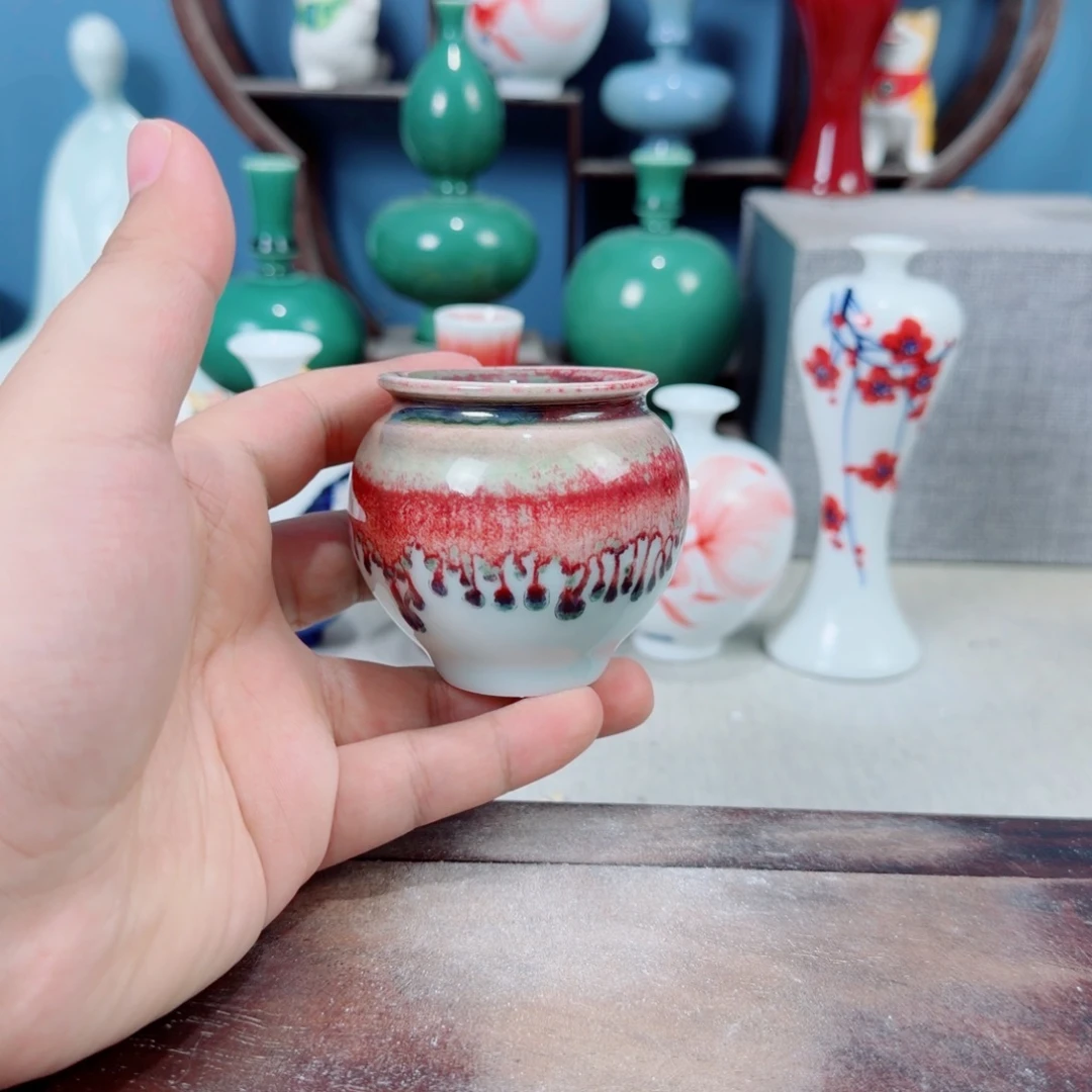 陶瓷手工小花器摆件