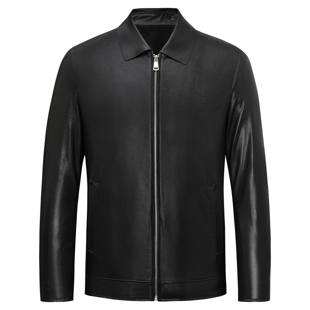 【真皮】与狼共舞2025秋冬绵羊皮夹克皮衣翻领抗皱时尚休闲百搭