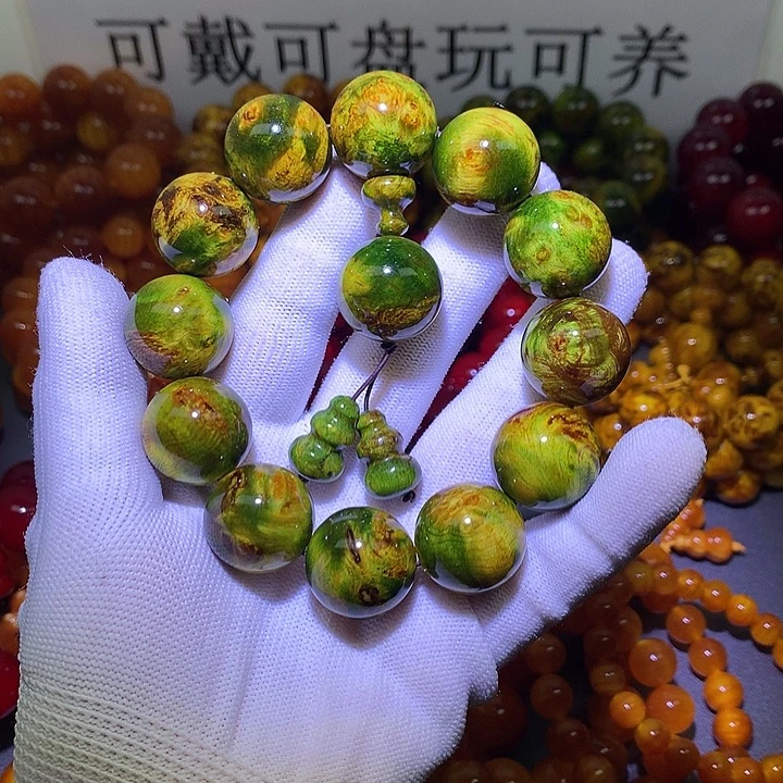 松木（琥珀木）手串/手链2.0 水墨丹青高货