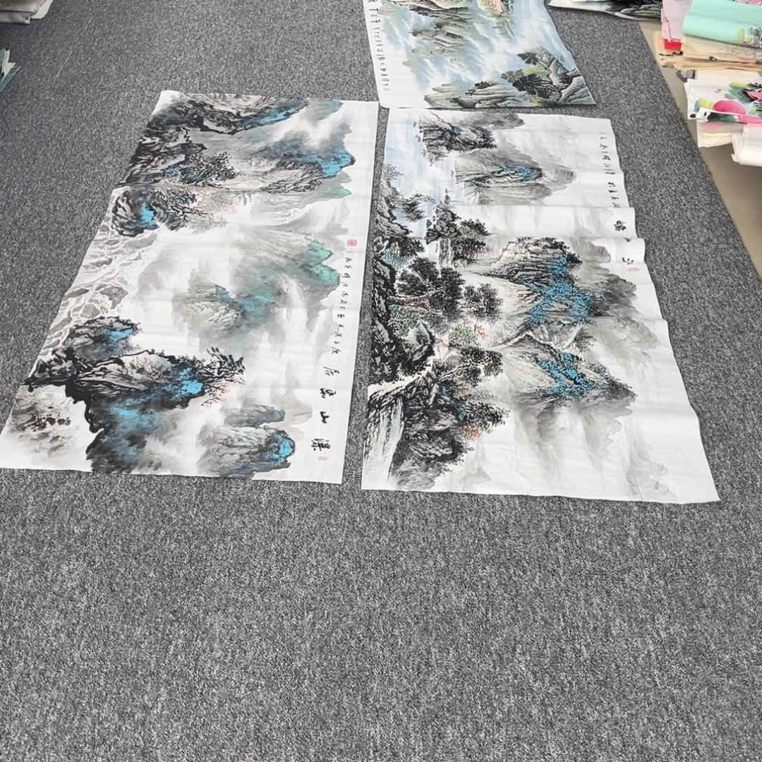 国画润*卖字画的小男孩