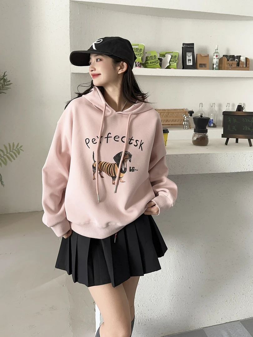 J5820#卡通狗连帽卫衣