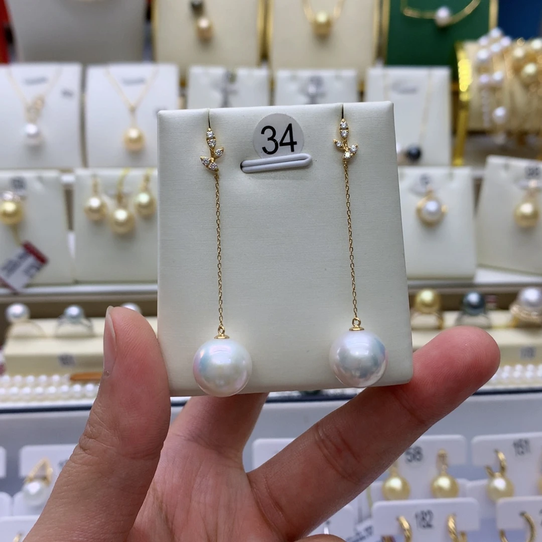 嘉***仪18K金镶嵌耳饰淡水珍珠