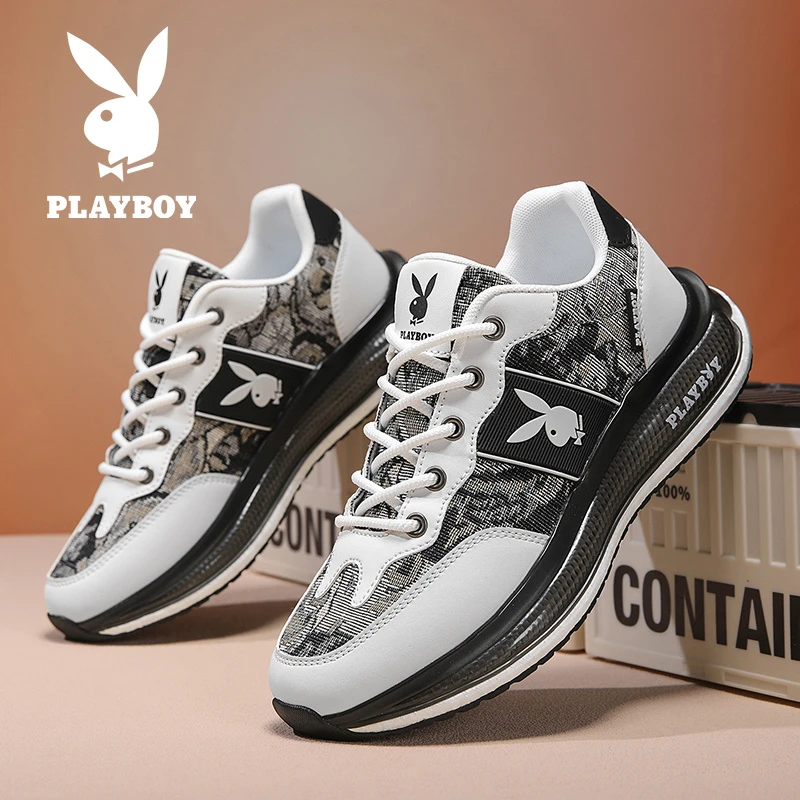 PLAYBOY/花花公子冬季新款男鞋时尚休闲鞋轻便软底运动跑步鞋潮鞋