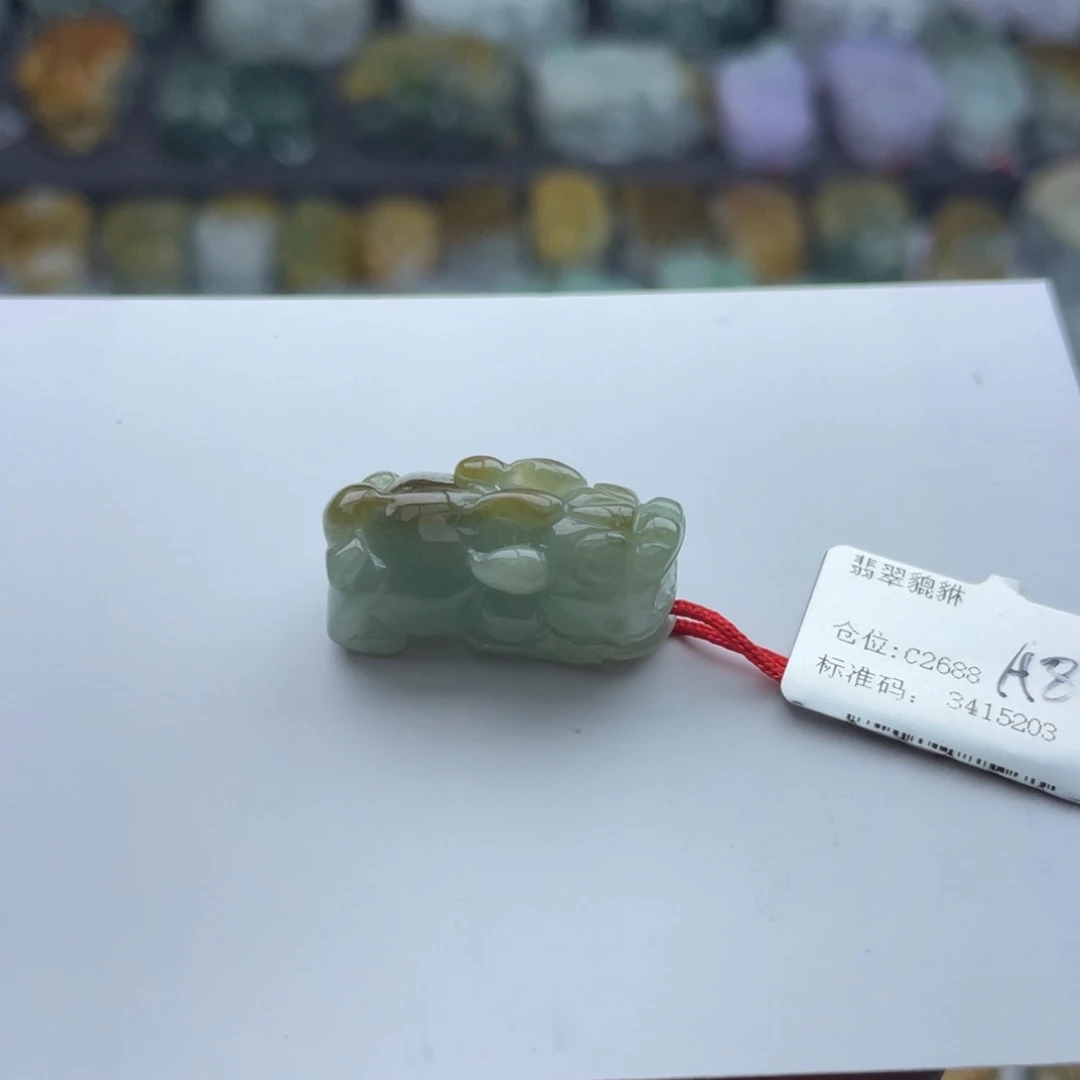 翡翠颈饰未镶嵌貔貅