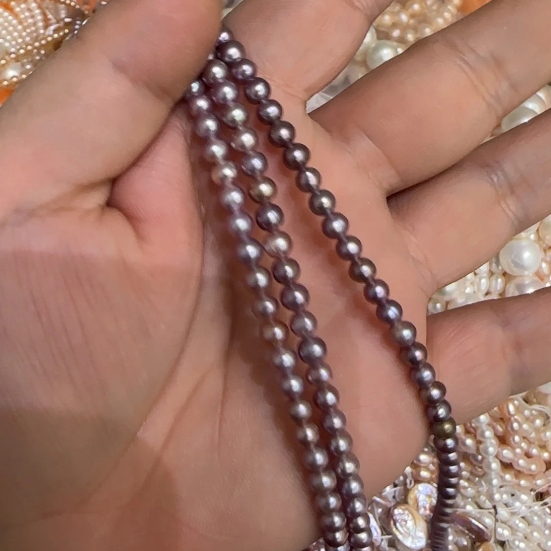 未镶嵌淡水珍珠紫园4mm