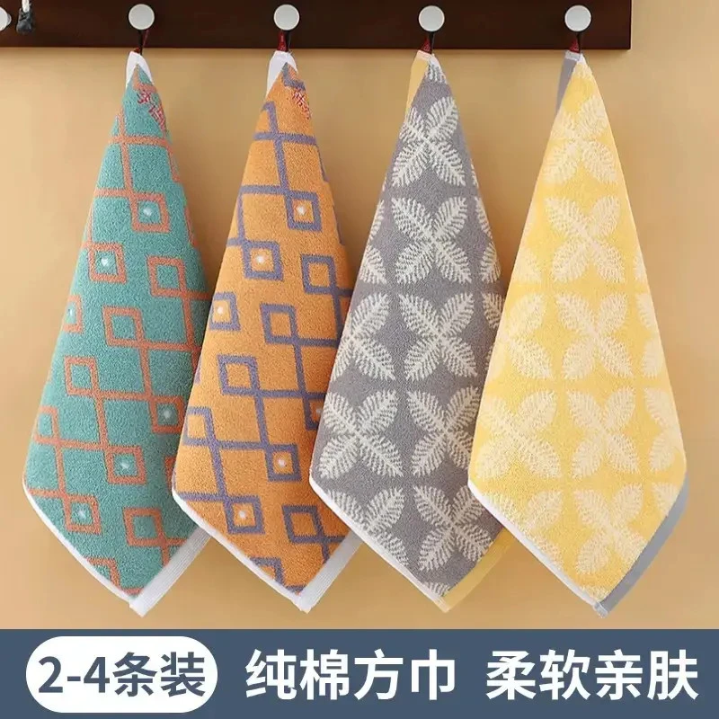 纯棉毛巾擦手洗脸可挂式全棉方巾擦脸家用方形小毛巾柔软吸水hjb