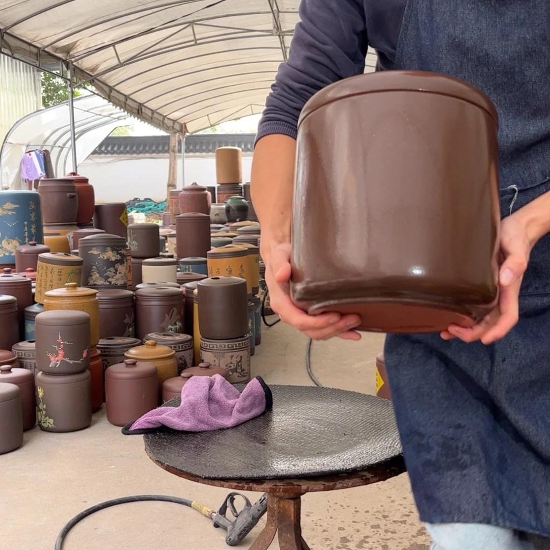 茶叶罐紫砂8饼茶叶罐