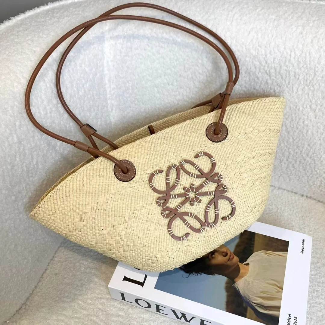 99新 LOEWE/罗意威 壹臻/草编菜篮子小号 37296981
