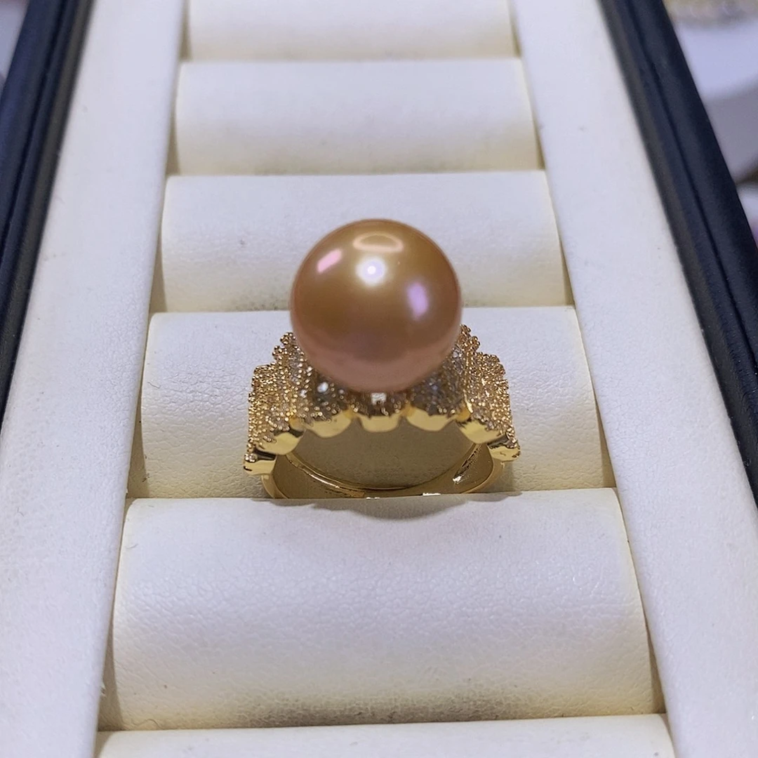 淡水珍珠戒指合金