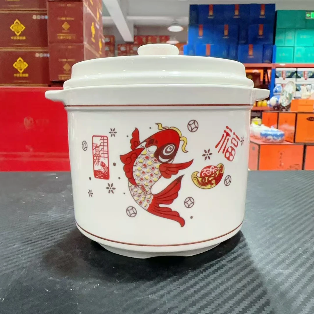 【袁氏瓷业】年年有余600毫升炖盅