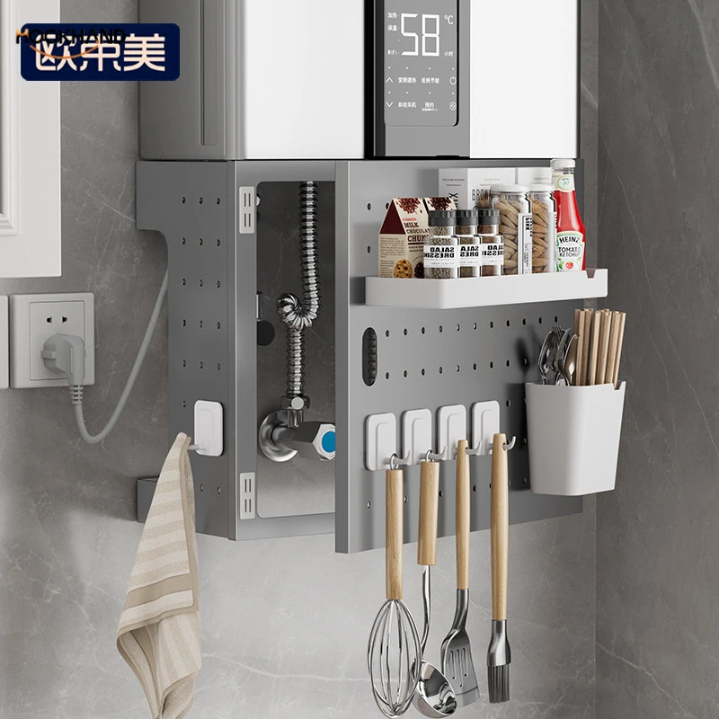 热水器遮挡罩开门洞洞板厨房置物架燃气管道装饰遮挡管线遮丑挡板