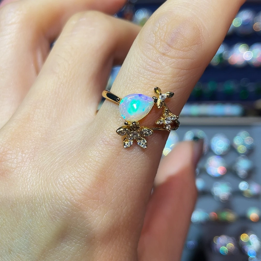 欧泊银S925镶嵌戒指