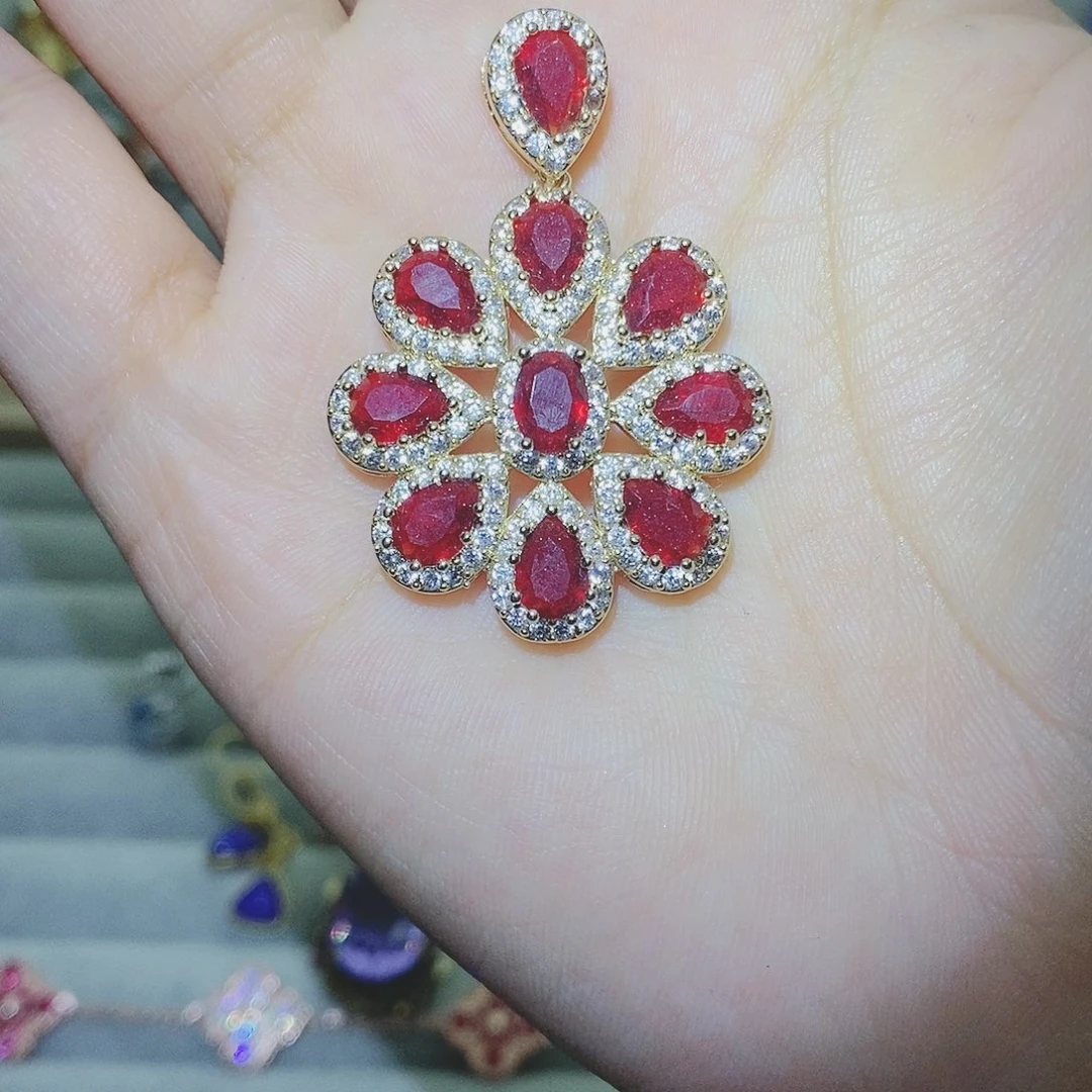 【闪购商品】托帕石耳饰银S925镶嵌