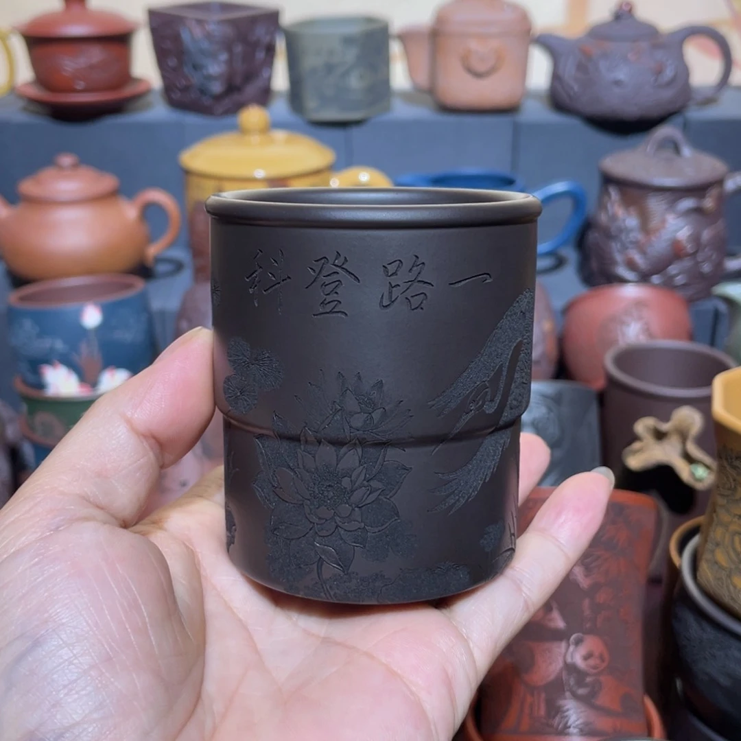 原矿紫砂手工主人杯