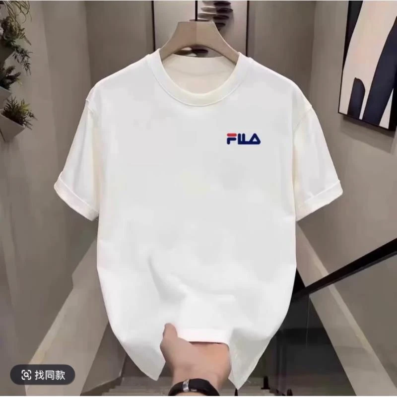 一折活动 F斐【专柜】圆领短袖夏季新款宽松男女同款t恤运动休闲