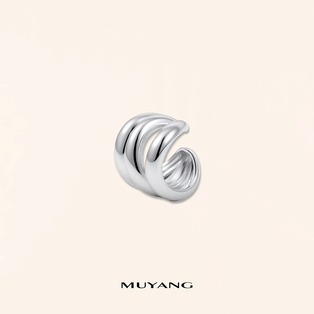 muyang/慕阳 铜合金耳饰 时尚百搭气质简约个性星迹耳夹