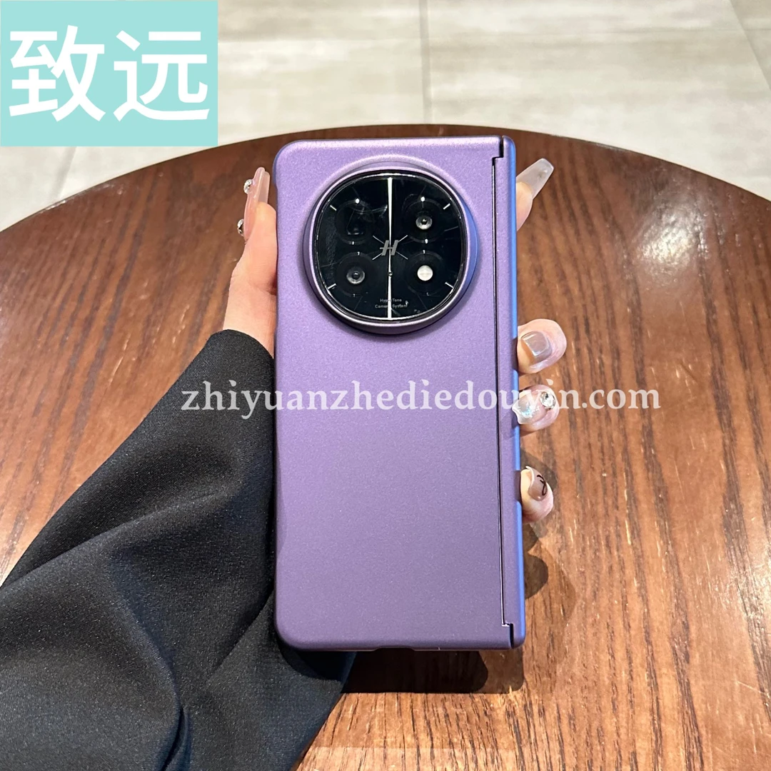 适用oppofindn5手机壳findn5折叠屏烤漆亮面磁吸中轴后壳简约男女