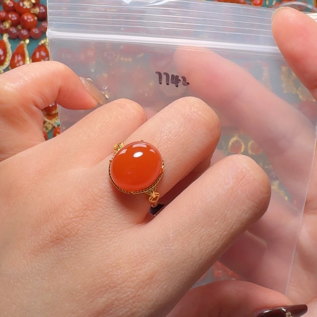 南红玛瑙南红银S925镶嵌