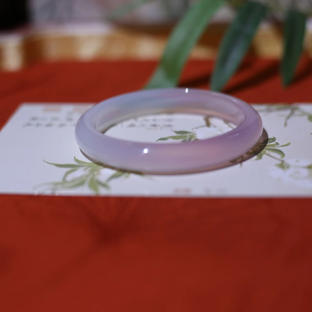 铜合金手镯 华翊堂国风首饰夏季必备粉白手镯