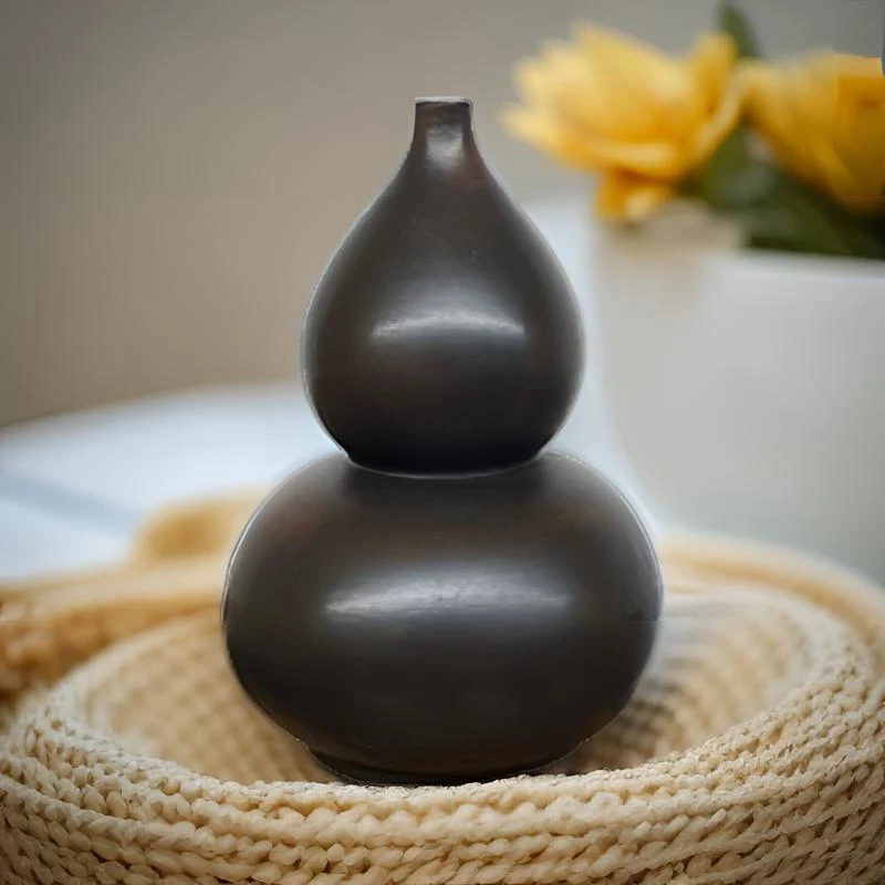 广西钦州市坭兴陶小葫芦茶宠摆件6.5*3.5厘米