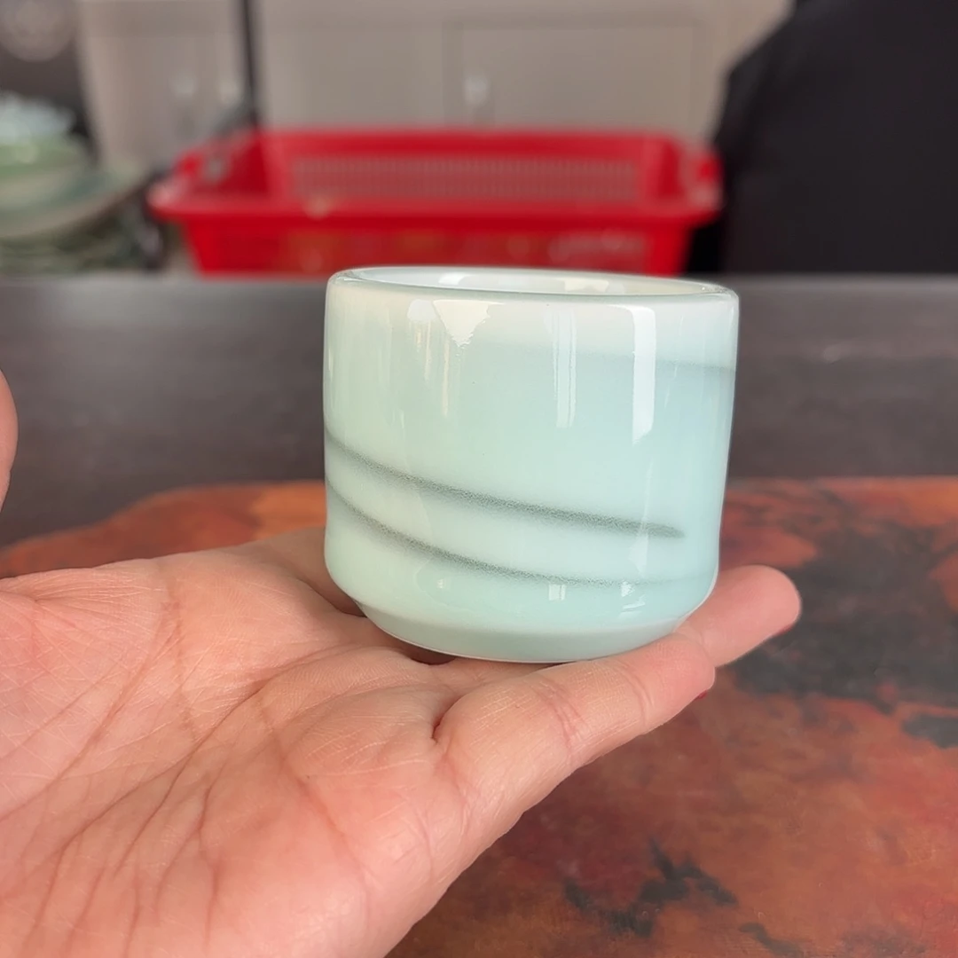 龙泉云间青瓷小米茶器