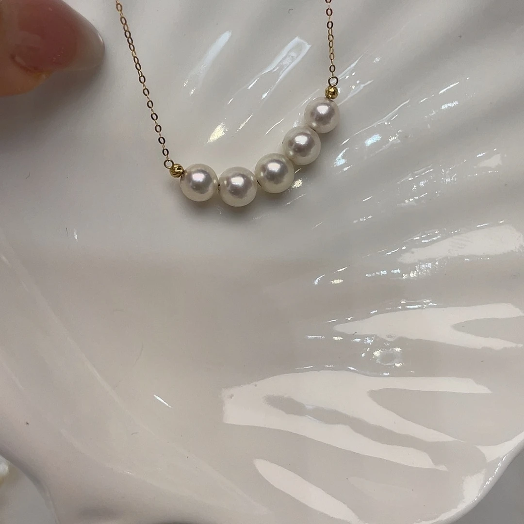 海水珍珠项链18K金镶嵌