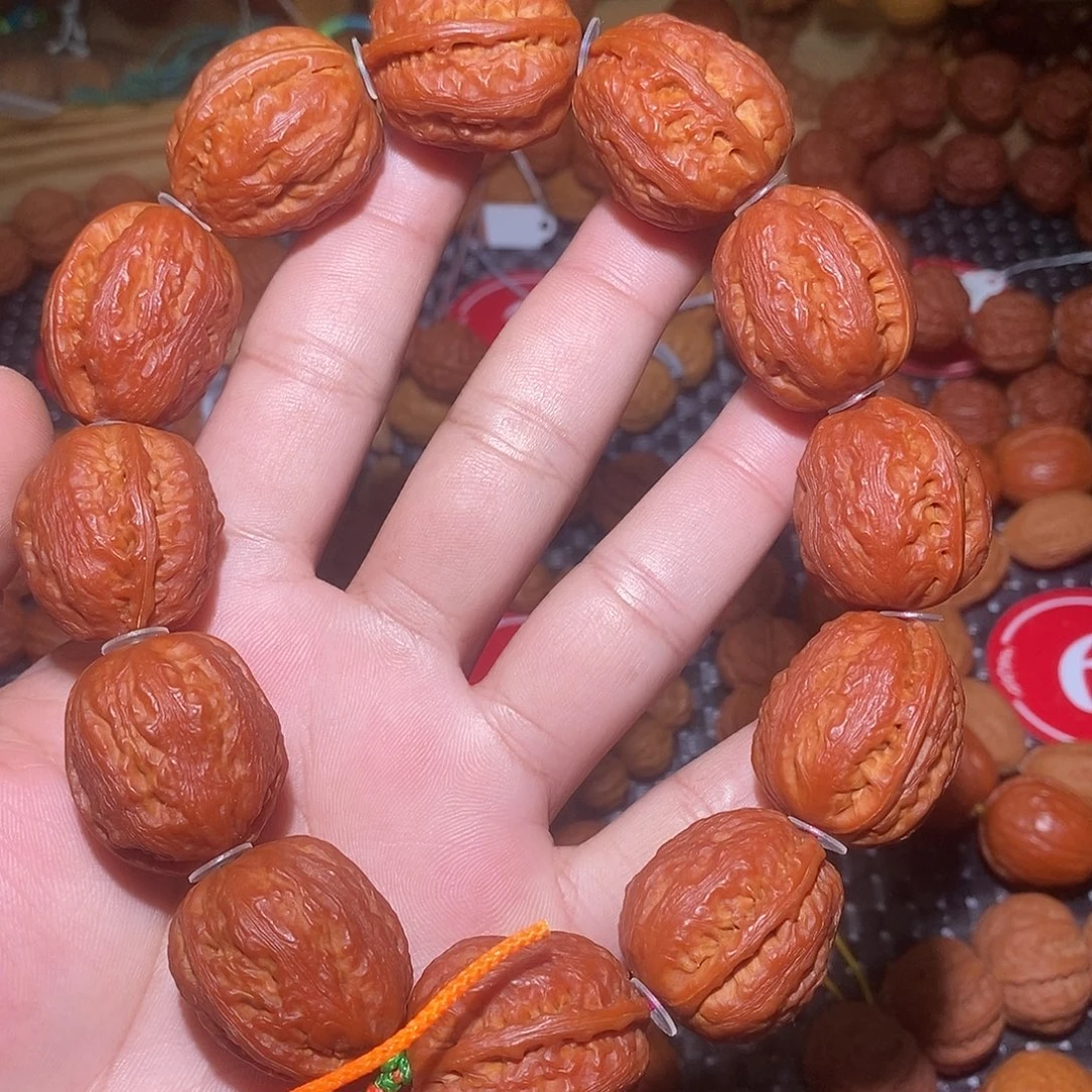 文玩核桃手串红皮大枣手持手串