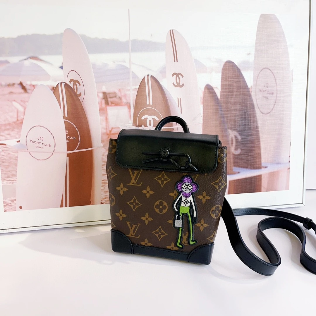 99新 LouisVuitton/路易威登 蓝总专场/steamer nano 老花稻草人