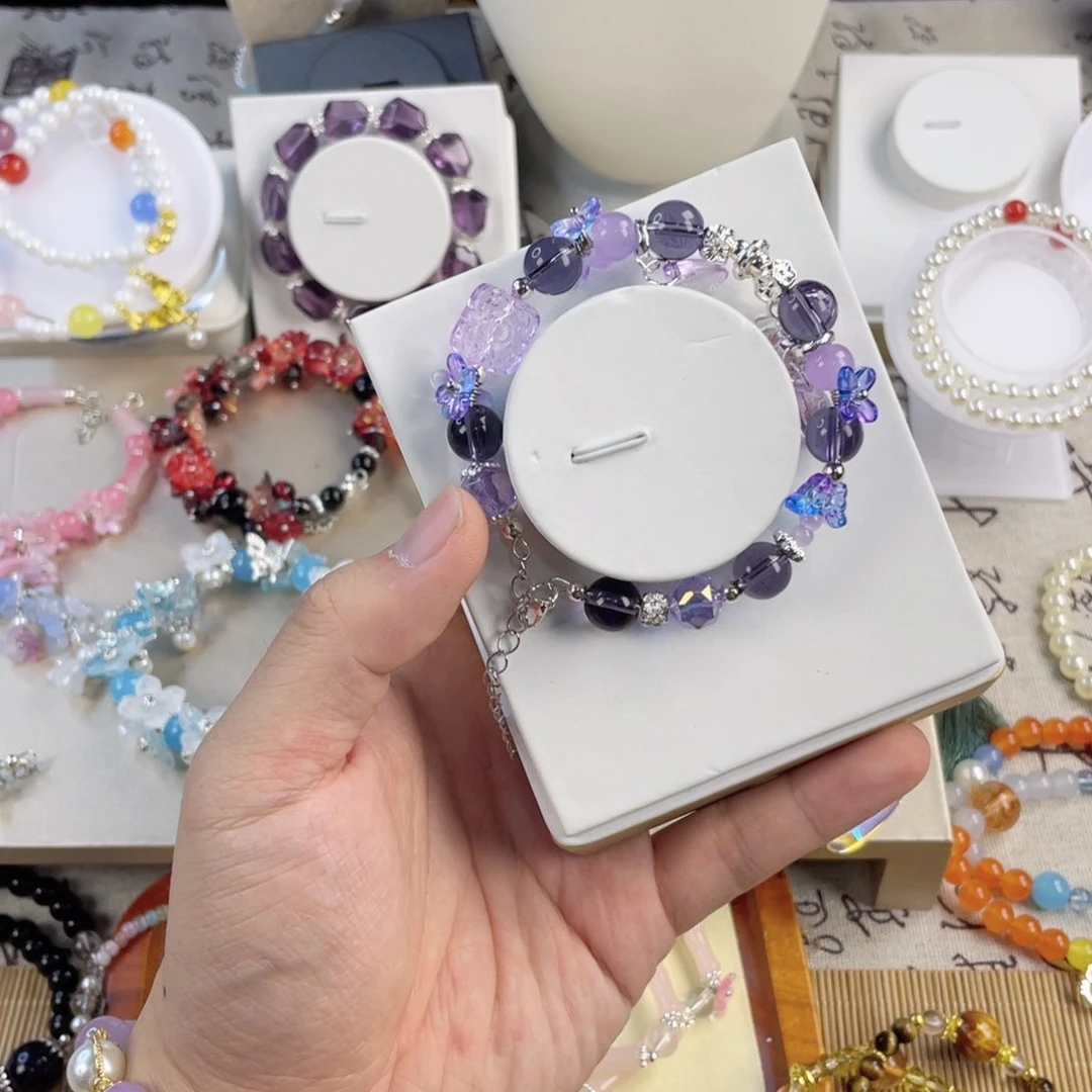 针钠钙石手链银S925镀金镶嵌