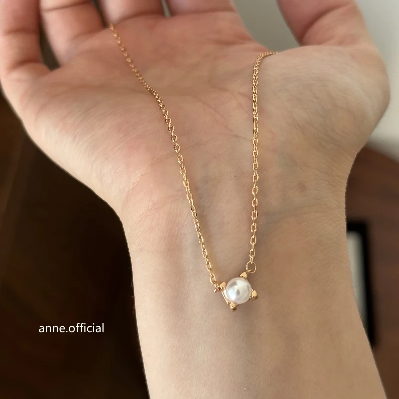 铜合金项链 设计感牛爪珠珠小众项链【X666】