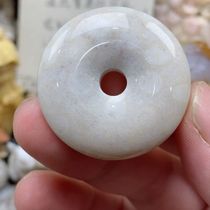 颈饰未镶嵌硅化珊瑚（珊瑚玉）